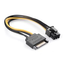 SATA 15pin to 6pin PVC Electric Cable Wire Harness